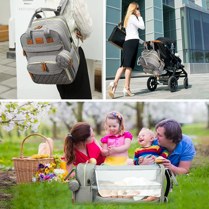 Sac a langer bebe | 3 en 1 multifonctions - pratique et élégant - Doux Bebe Shop